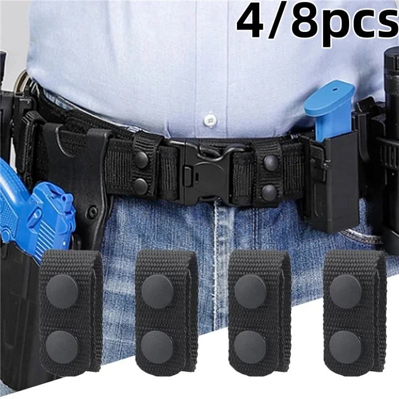 Lot boucles ceinture tactique pêche - 4/8 pièces, maintien équipement, sangles nylon robuste
