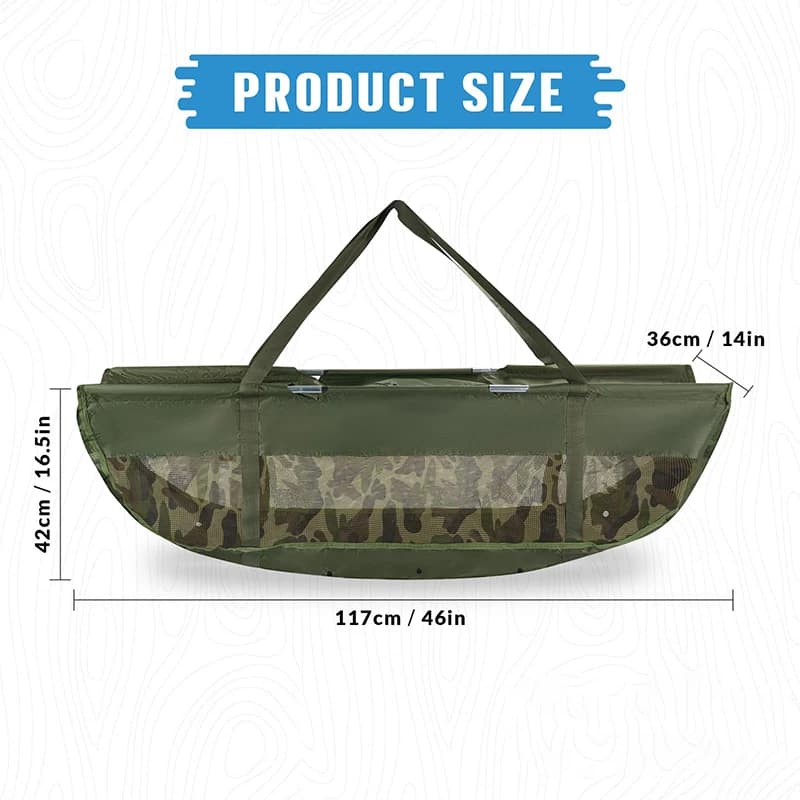 Sac de pesée pliable pour poissons en filet - Pèse-bag pour pêche du bar et conservation