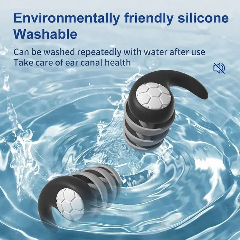 Bouchons d'oreilles silicone souple - Anti-bruit étanches pour sommeil natation - Confort et isolation acoustique
