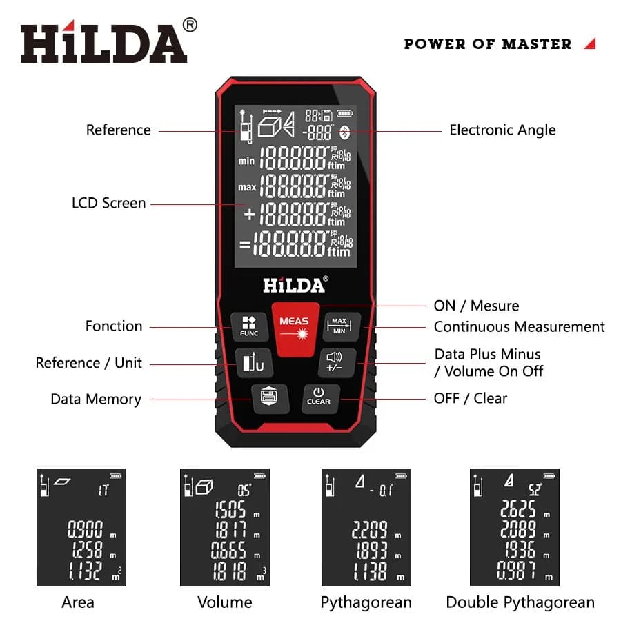 Télémètre laser HILDA 50M/100M/120M professionnel pour pêche - Mesure précise des distances