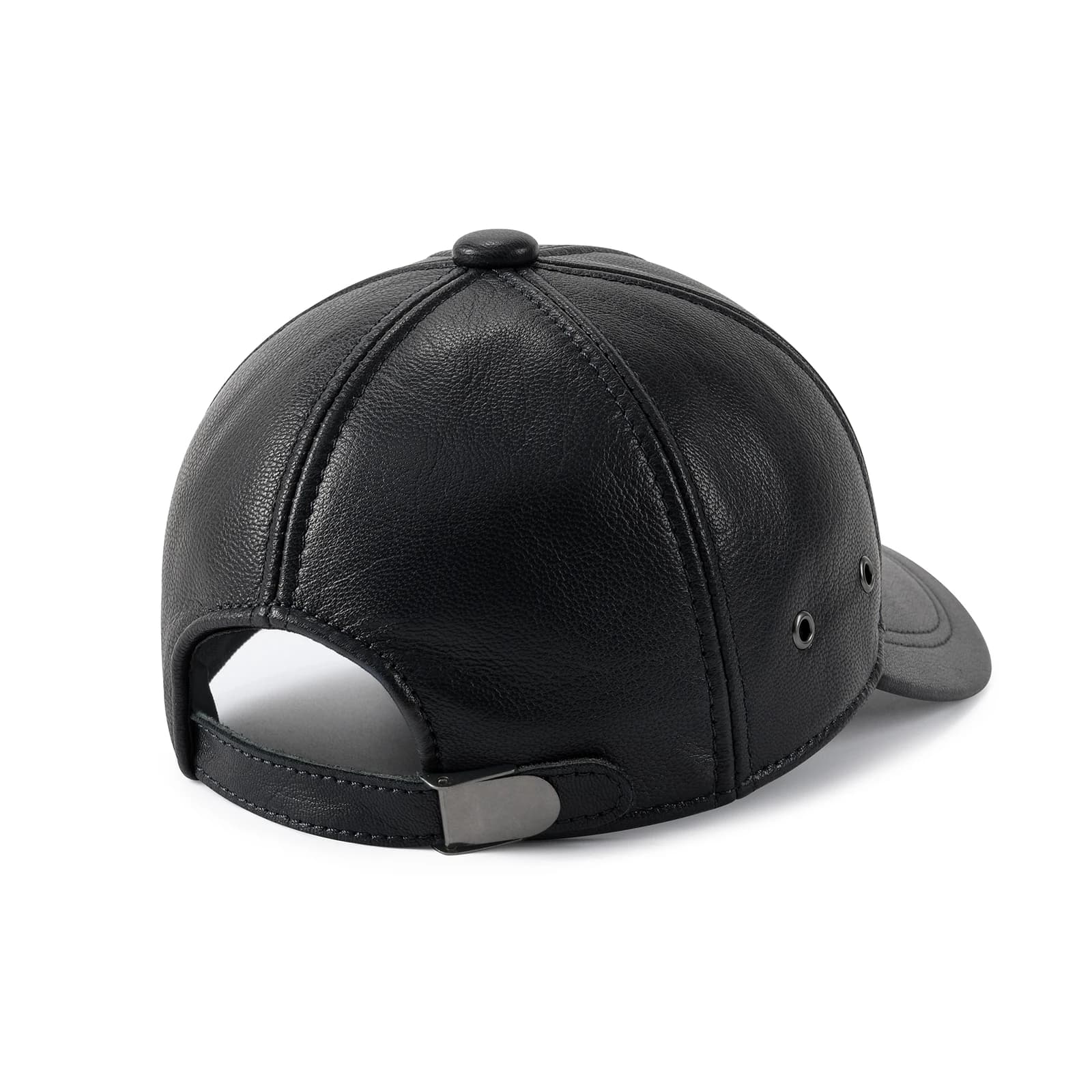 Casquette pêche hiver cuir véritable - Baseball cap réglable homme chasse conduite fashion