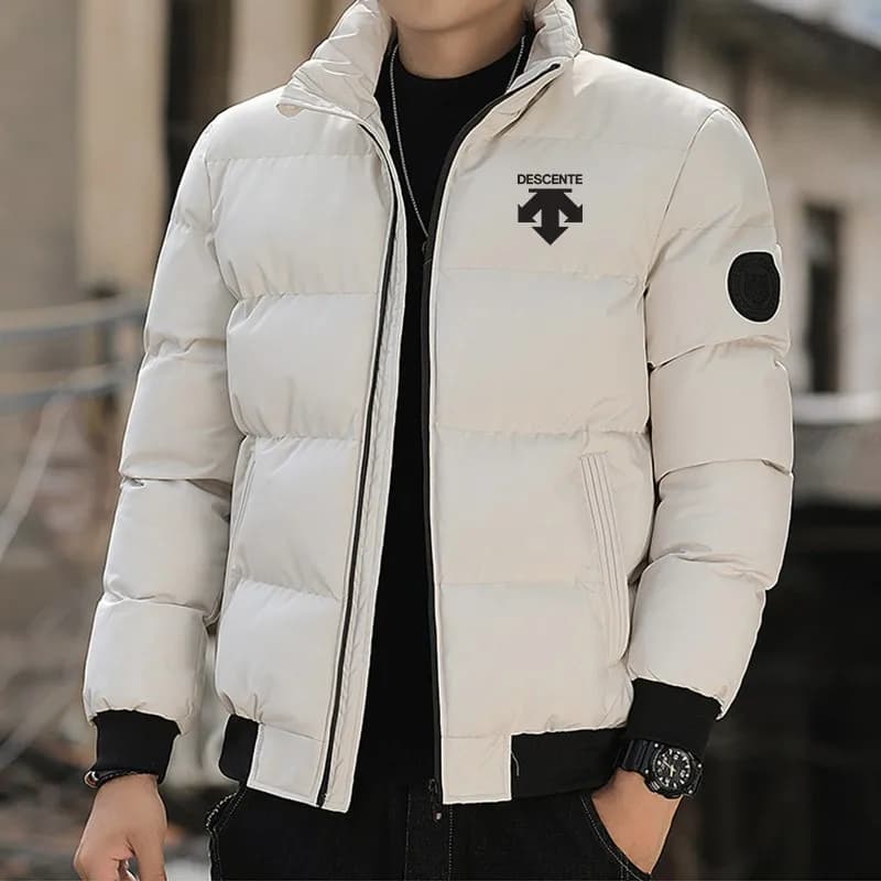 Veste matelassée homme logo tête de tigre 2026 - Parker court et épais pour pêche hivernale fashion