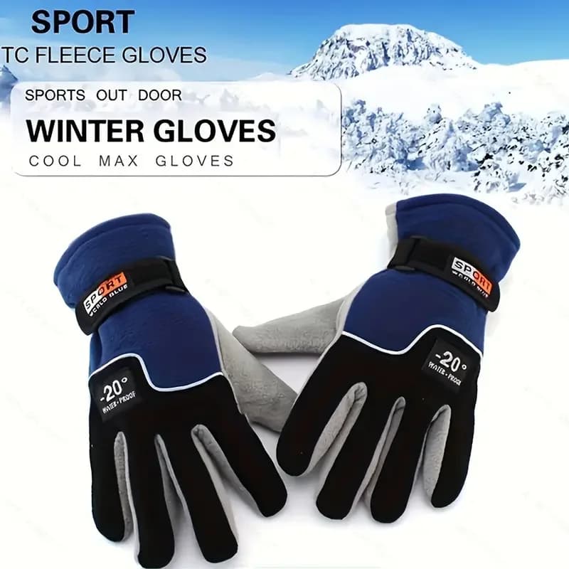Gants polaire pleine main unisexe hiver - Chauffants anti-vent pour pêche, ski et équitation