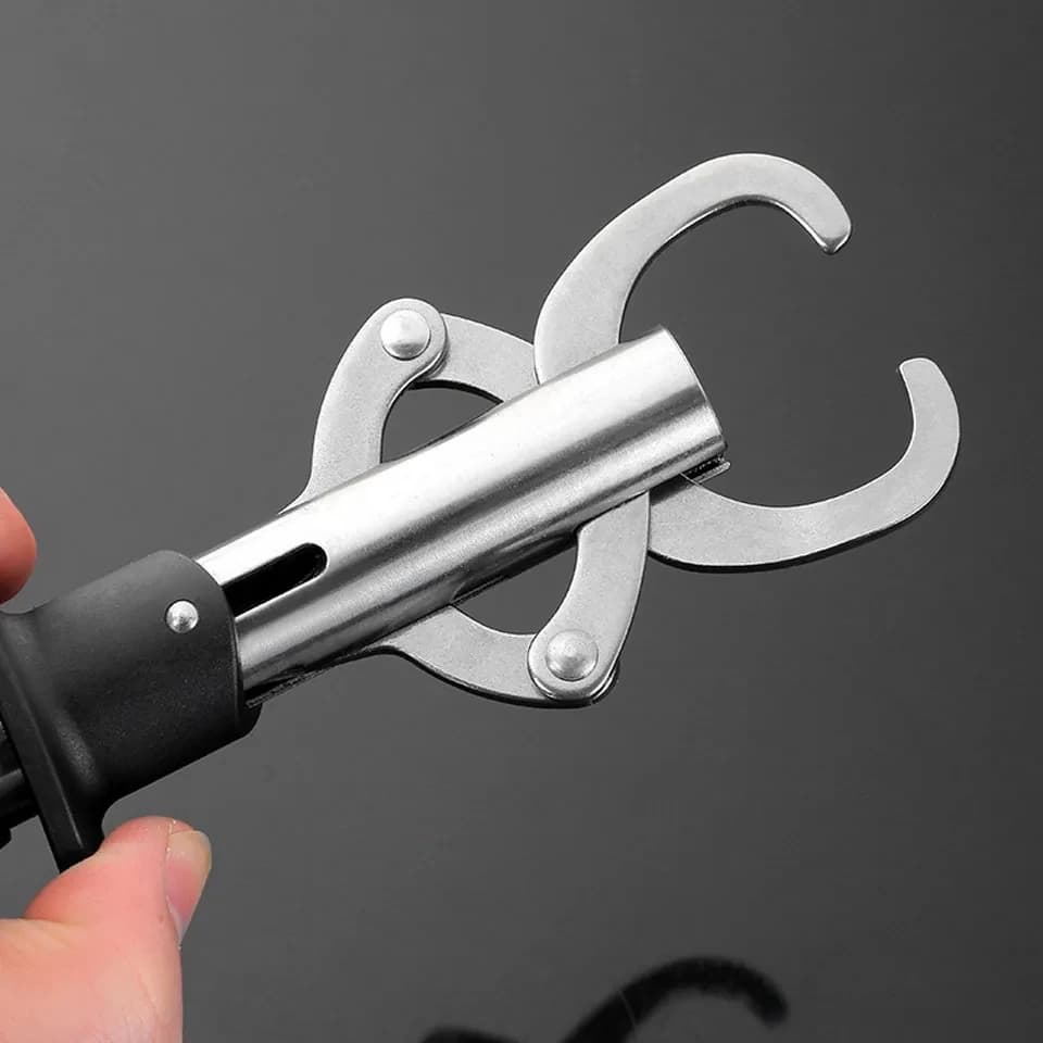 Pince de contrôle poisson WALK FISH acier inox - Pince préhension avec balance et règle intégrées clip pêche