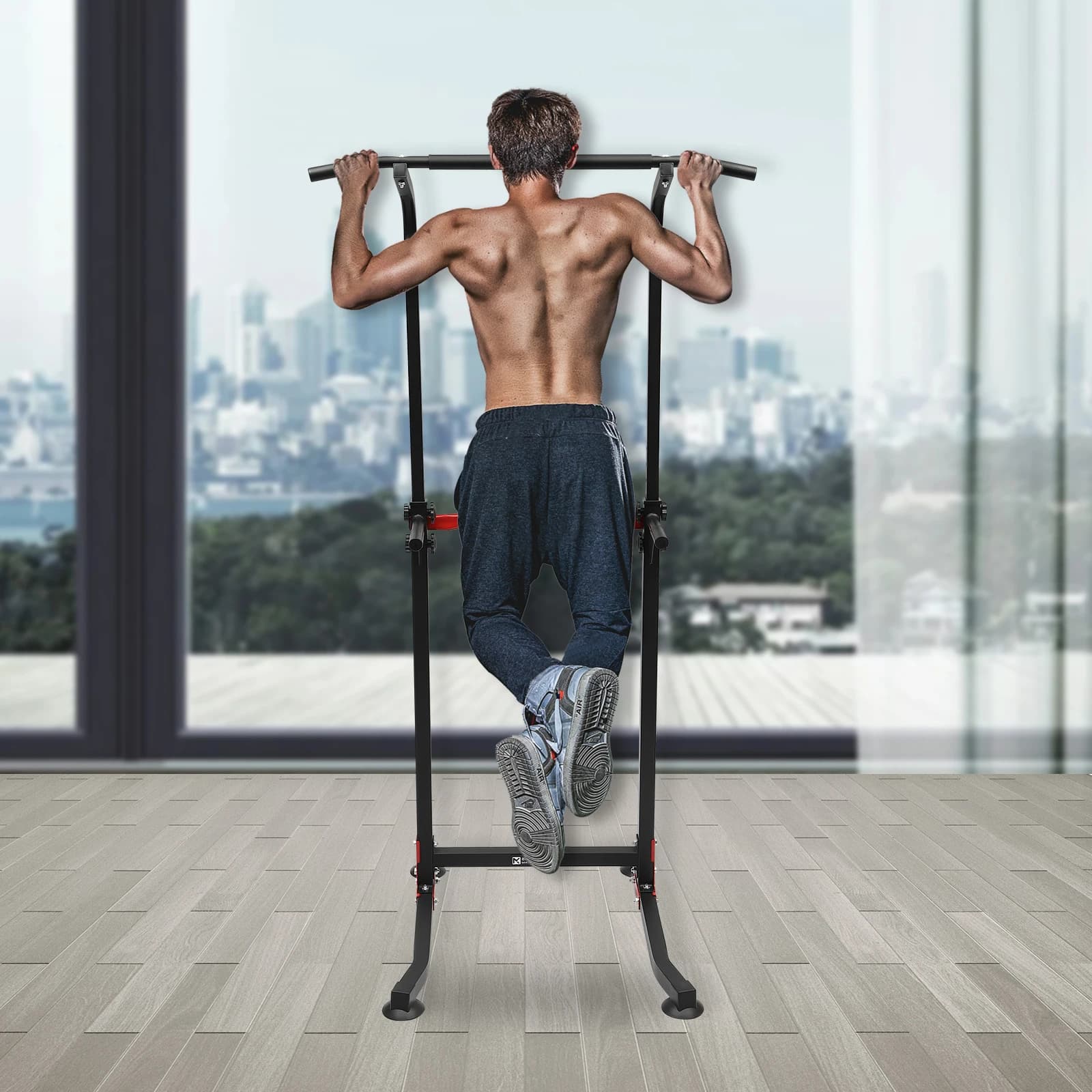 Power Tower MK-4001H station dips réglable multifonction pour exercices abdos et pompes - Matériel musculation