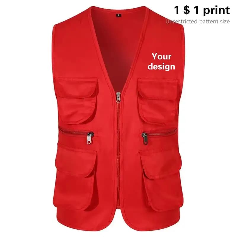 Veste sans manches multi-poches pour pêche et randonnée, travail en extérieur, grande taille homme