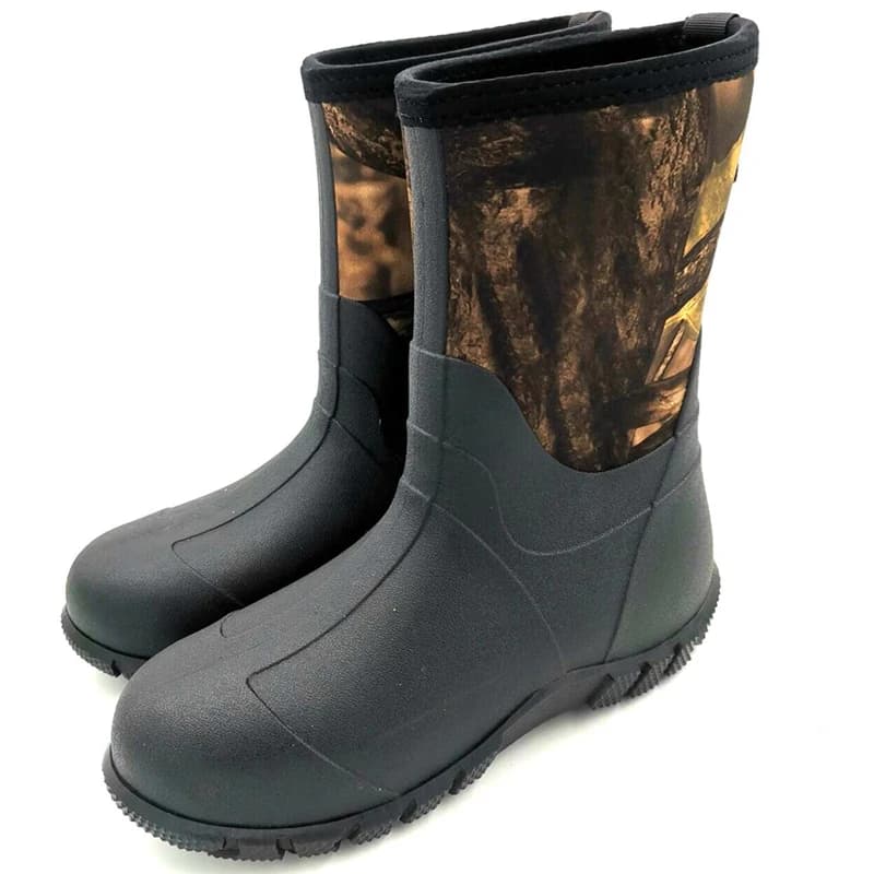Bottes de pêche imperméables marron - Chaussures wading semelle caoutchouc pour pêche récifale et rocheuse