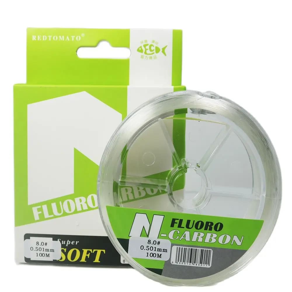 Ligne de pêche fluorocarbone 100M 100% pure, leader rapide coulissant pour carpe et pêche à la mouche