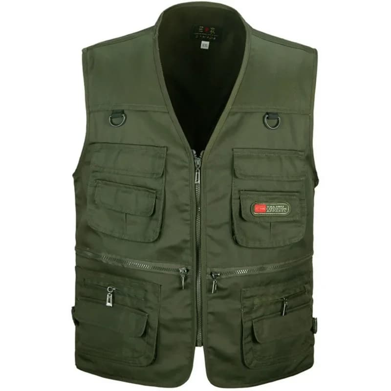 Veste de pêche sans manches respirante multi-poches pour homme, veste tactique solide pour sports outdoor
