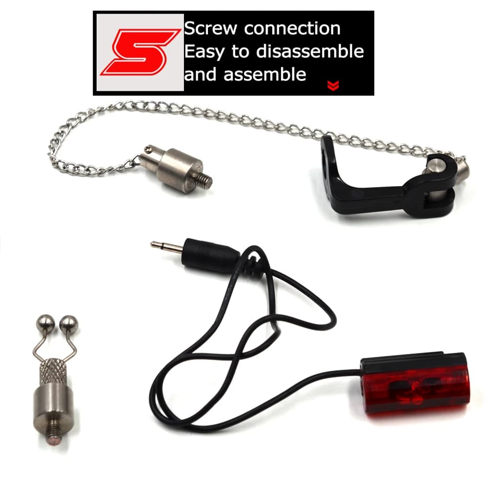 Support indicateur LED pour alarme de touche carpe - Accessoire pêche durable avec éclairage intégré