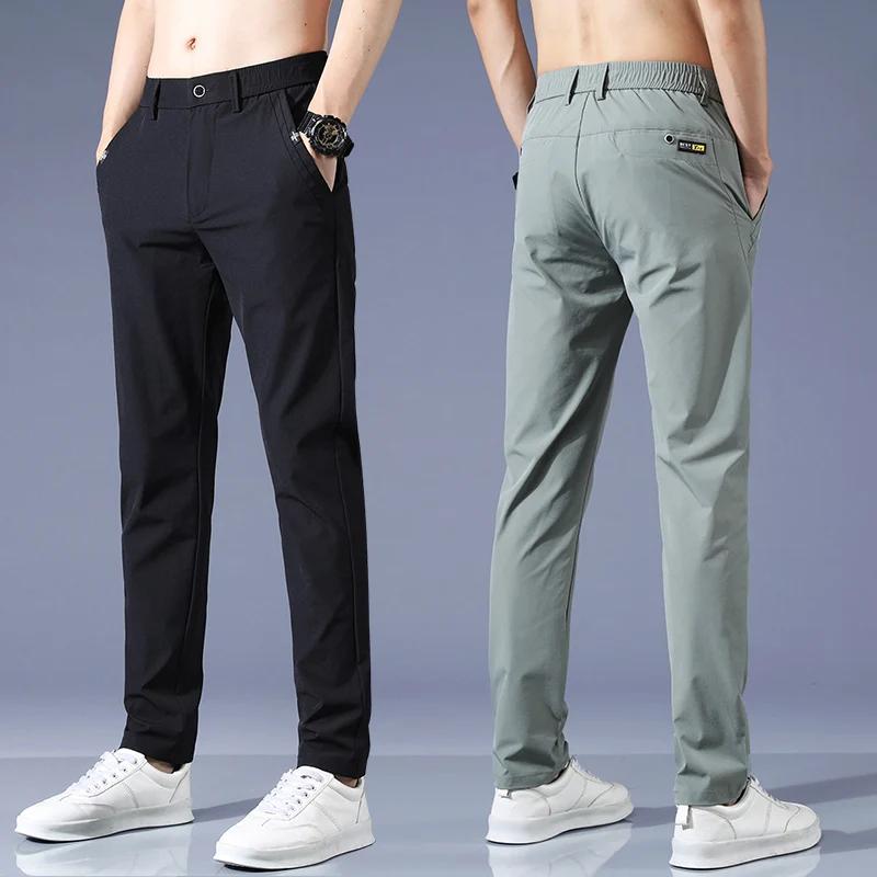 Pantalon slim été 2024 style coréen léger et respirant pour homme, pêche et activités estivales élégantes et confortables