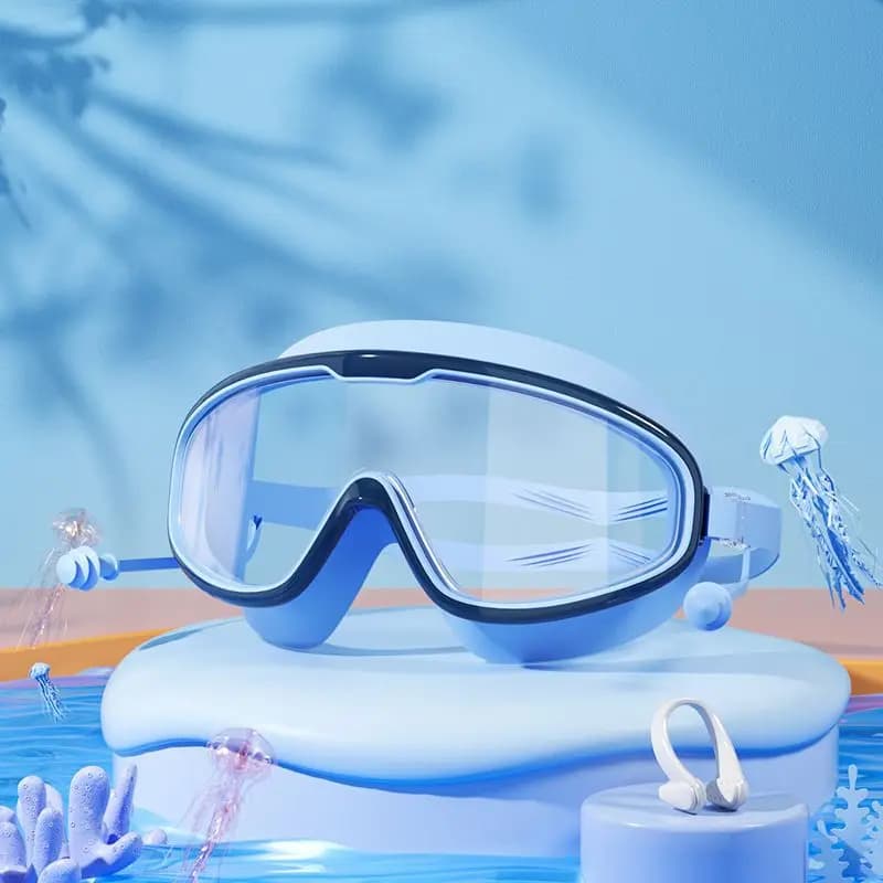 Lunettes de natation enfants anti-buée haute définition silicone adultes non-éblouissantes