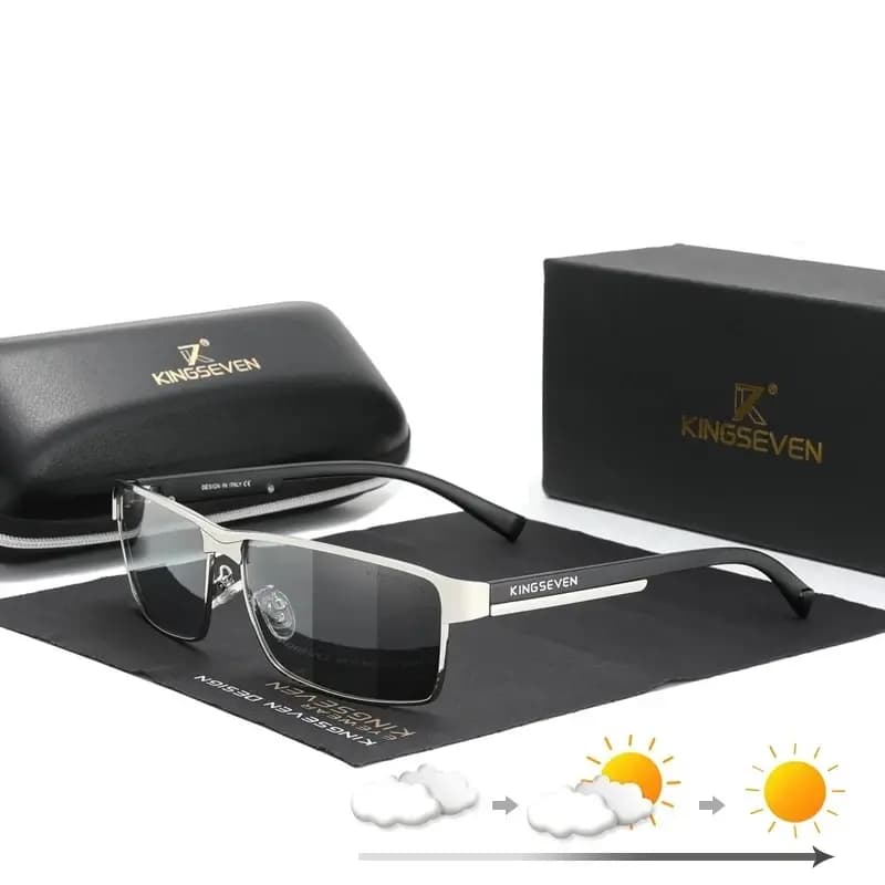 Lunettes de soleil photochromiques polarisées KINGSEVEN pour pêche - Verres caméléon UV400 anti-éblouissement
