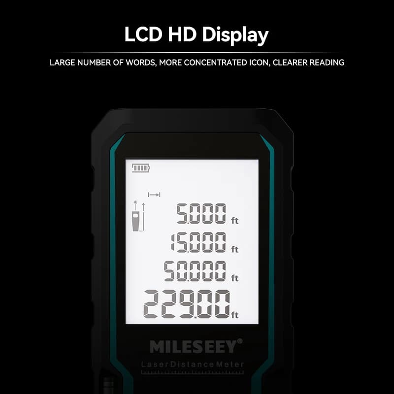 Télémètre laser MILESEEY S6 40M-100M IP54 : outil de mesure électronique professionnel étanche