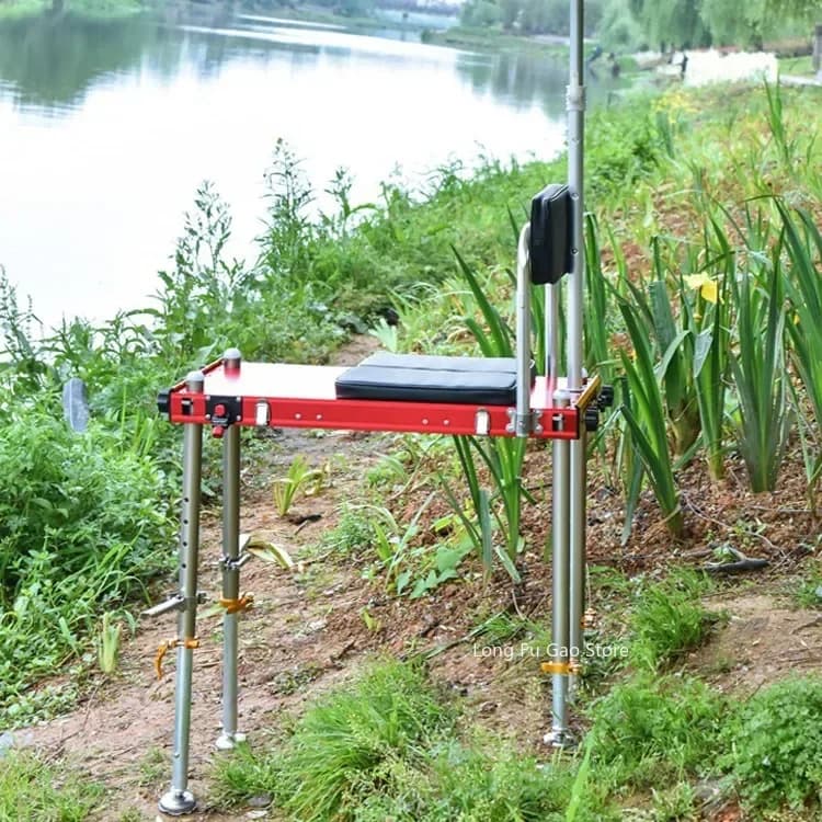 Chaise de pêche pliante plage robuste portance élevée siège extérieur multi-fonctions avec dossier