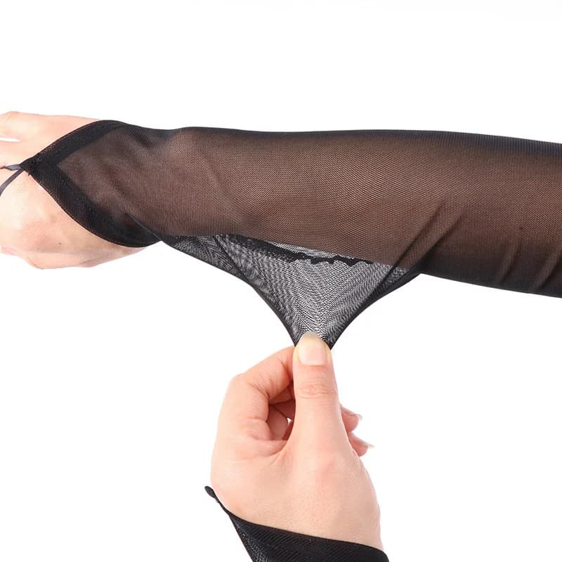 Gants longs femme pêche doigts libres maille respirante conduite extérieur élégants