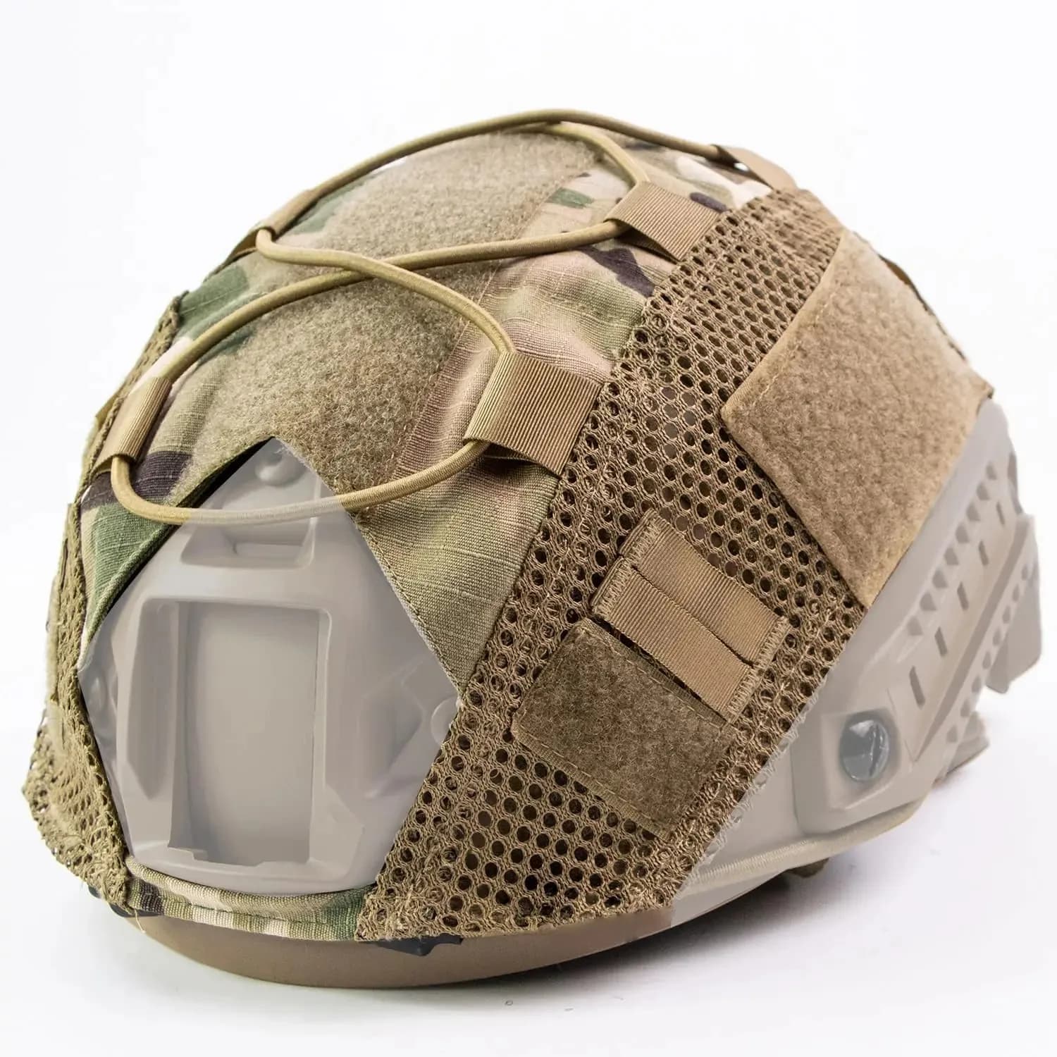 Housse camouflage tactique pour casque FAST - Multi-camo pêche chasse airsoft militaire