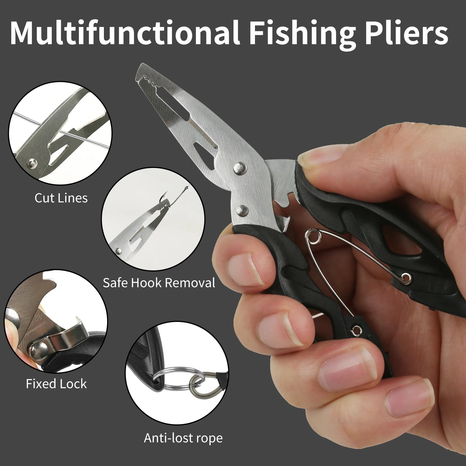Pinces de pêche multifonctions avec extracteur d'hameçon - Outil essentiel pour pêche sur glace et flyfishing