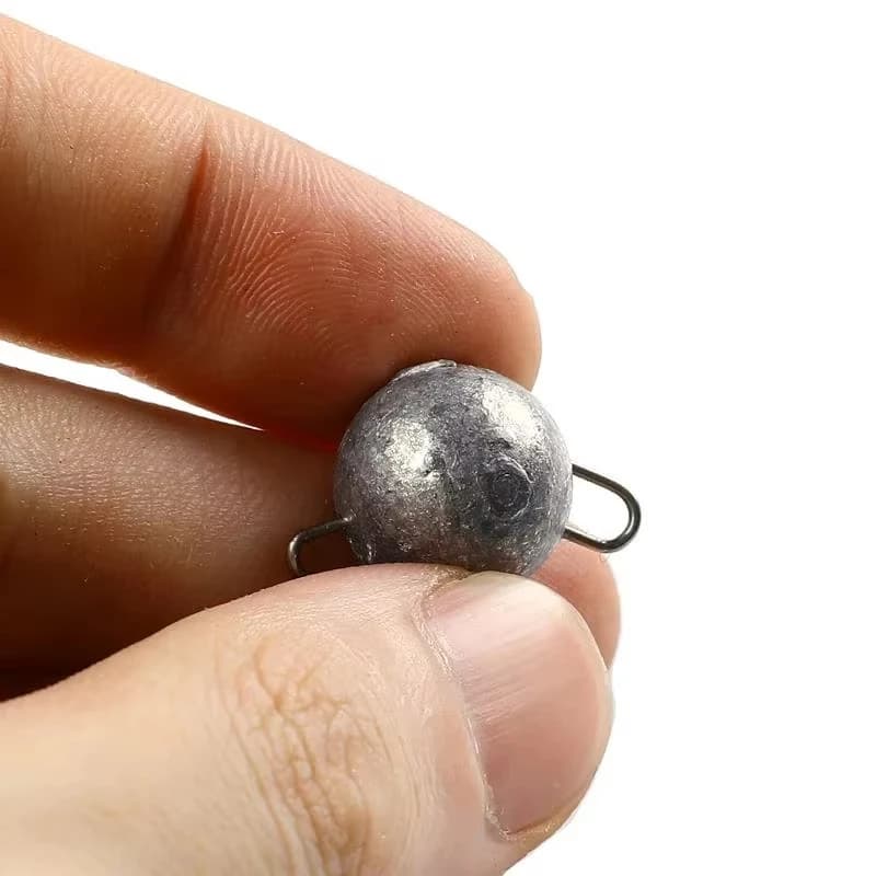 10 têtes de jig plombées en forme de balle pour leurres souples - poids de 2g à 18g