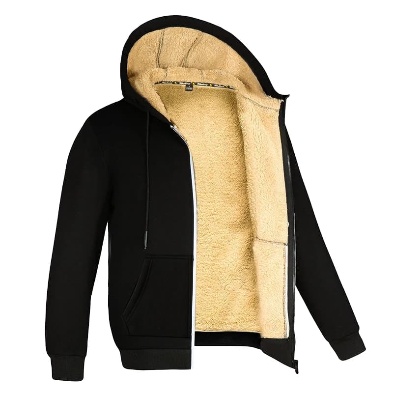Veste laine mouton pêche hivernale - Isolation naturelle pour pêche par grand froid