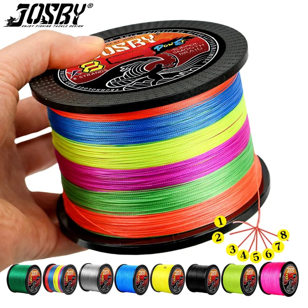 Ligne de pêche tressée PE 8 brins 100m 500m 1000m pour mer surfcasting carpe et pêche extrême