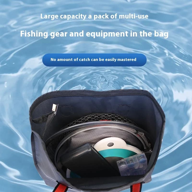 Sac tote de pêche étanche grande capacité portable multifonction pour équipement de pêche