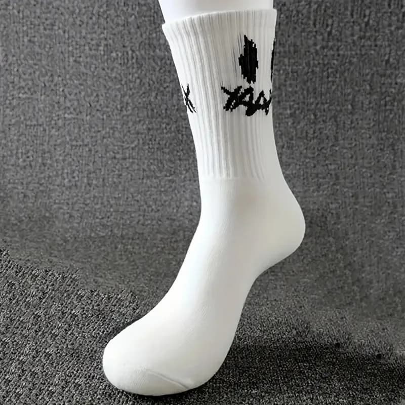 Lot 10/20 paires chaussettes couple motif graffiti - Confortables respirantes toutes saisons