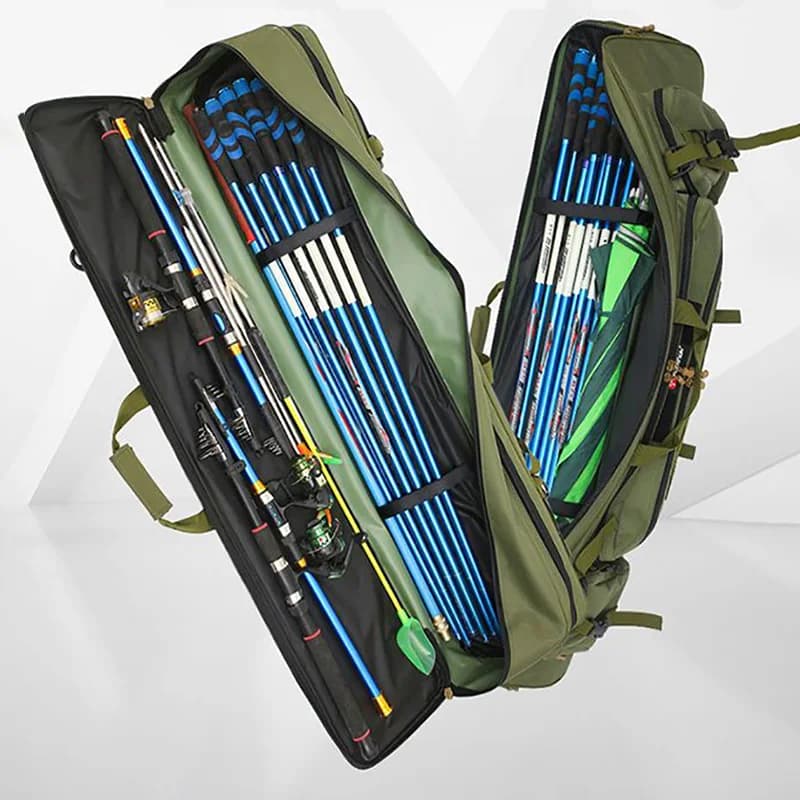 Sac de transport pour cannes à pêche 70-130cm étanche multifonction avec compartiment moulinet XA203G