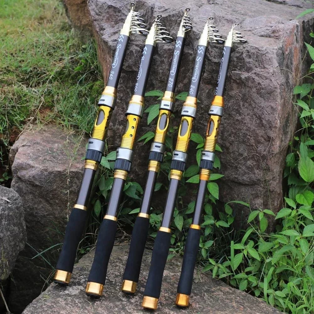 Canne SOUGAYILANG spinning télescopique 2.1-3.6m carbone truite carpe - canne leurres pêche nomade