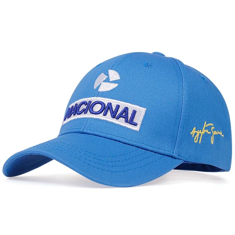 Casquette baseball Ayrton Senna broderie fashion protection solaire pêche sport