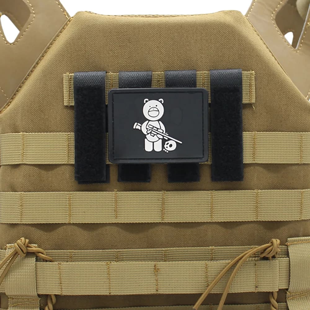 Panneau adaptateur MOLLE Velcro pour gilet pêche - Support personnalisable patches et badges