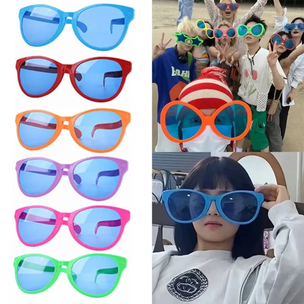 Lunettes géantes lumineuses en plastique pour fêtes - Forme cœur - Accessoire déco anniversaire et soirées