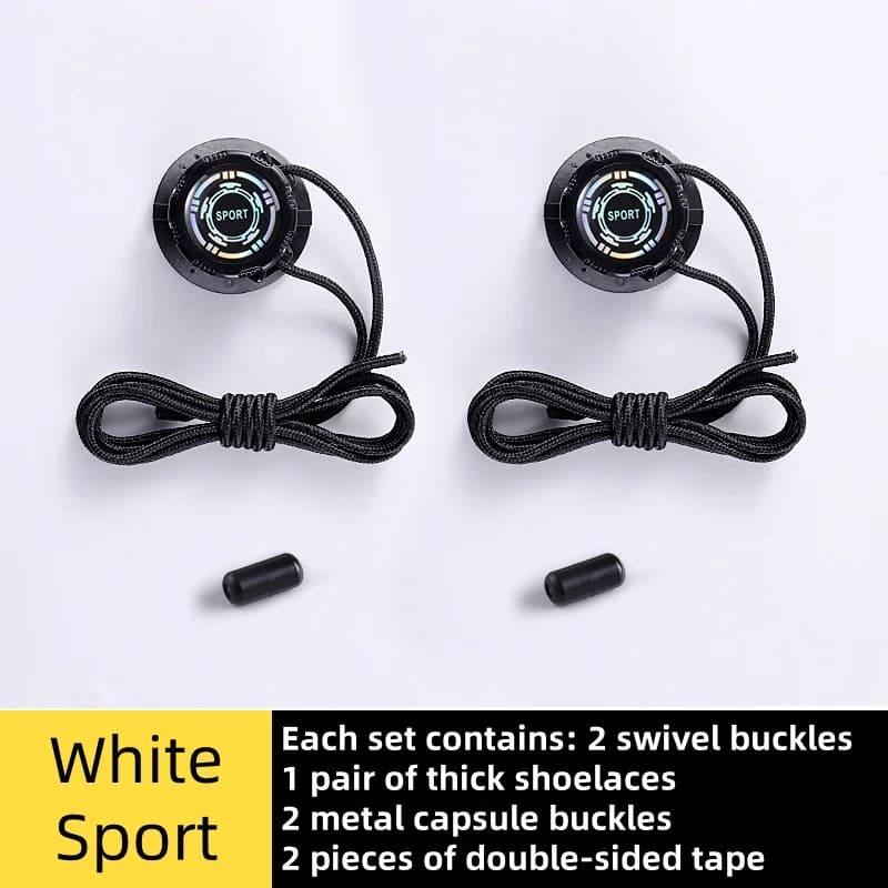 Lacets automatiques sans nœud pour chaussures de pêche avec boucle pivotante robuste