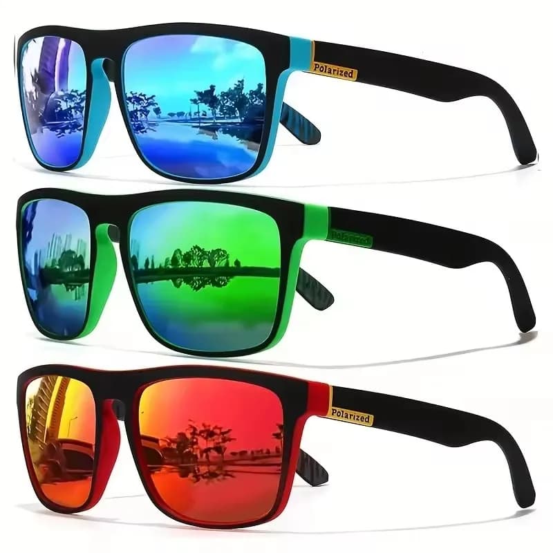 Lunettes de soleil polarisées vintage carrées - Homme, femme, conduite, pêche - Marque de luxe, UV400, style driver