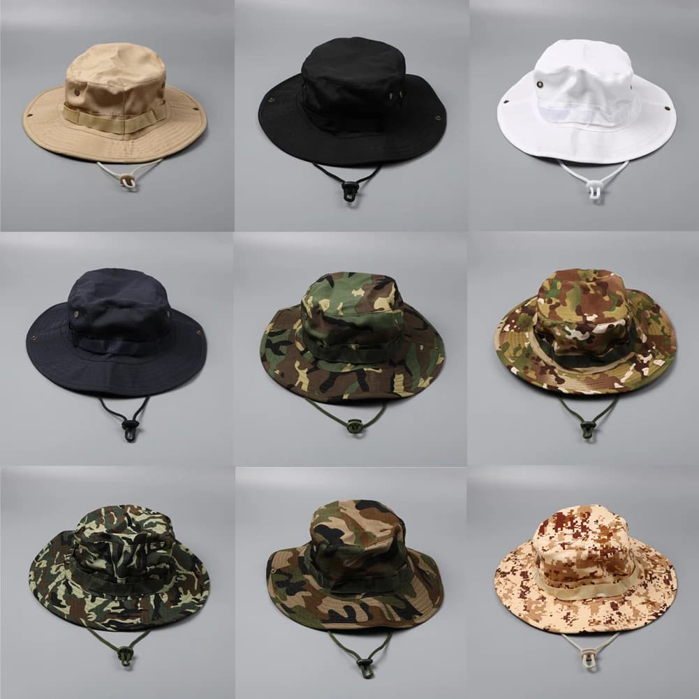 Casquette camouflage tactique pêche 59cm - Protection solaire idéale randonnée chasse