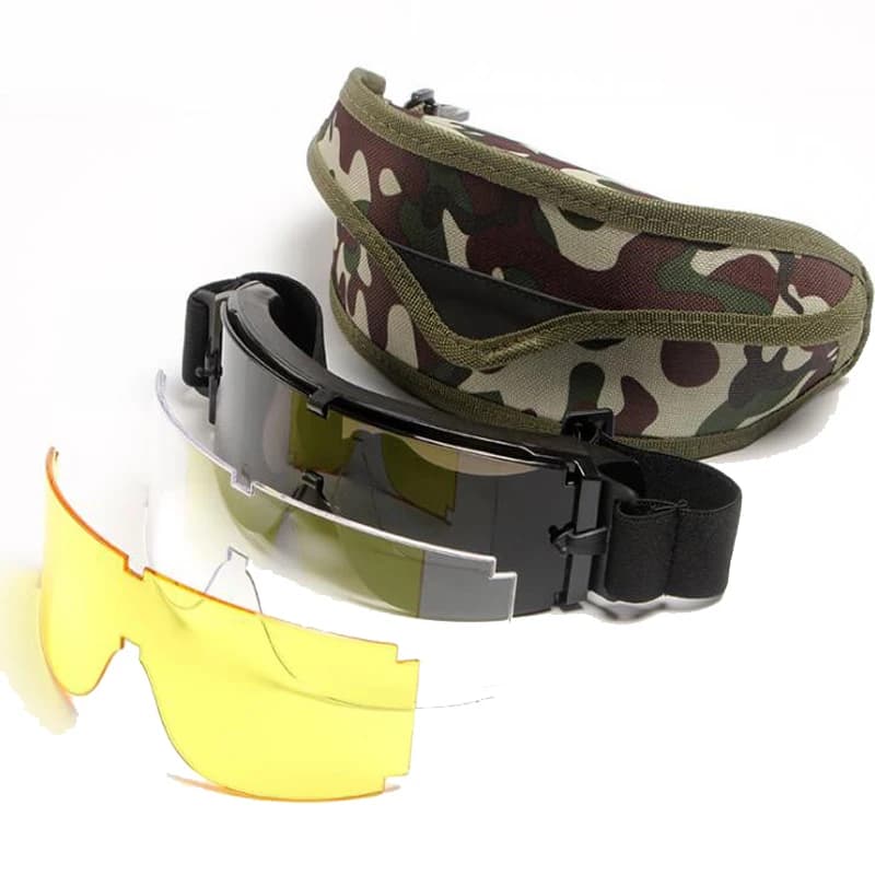 Lunettes USMC X800 3 verres pour chasse airsoft pêche paintball - protection professionnelle
