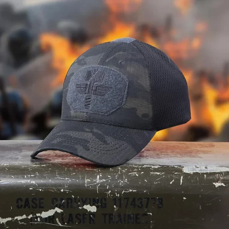 Casquette baseball Multicam Tropic pêche outdoor - Matériau ripstop mesh activités sport camo