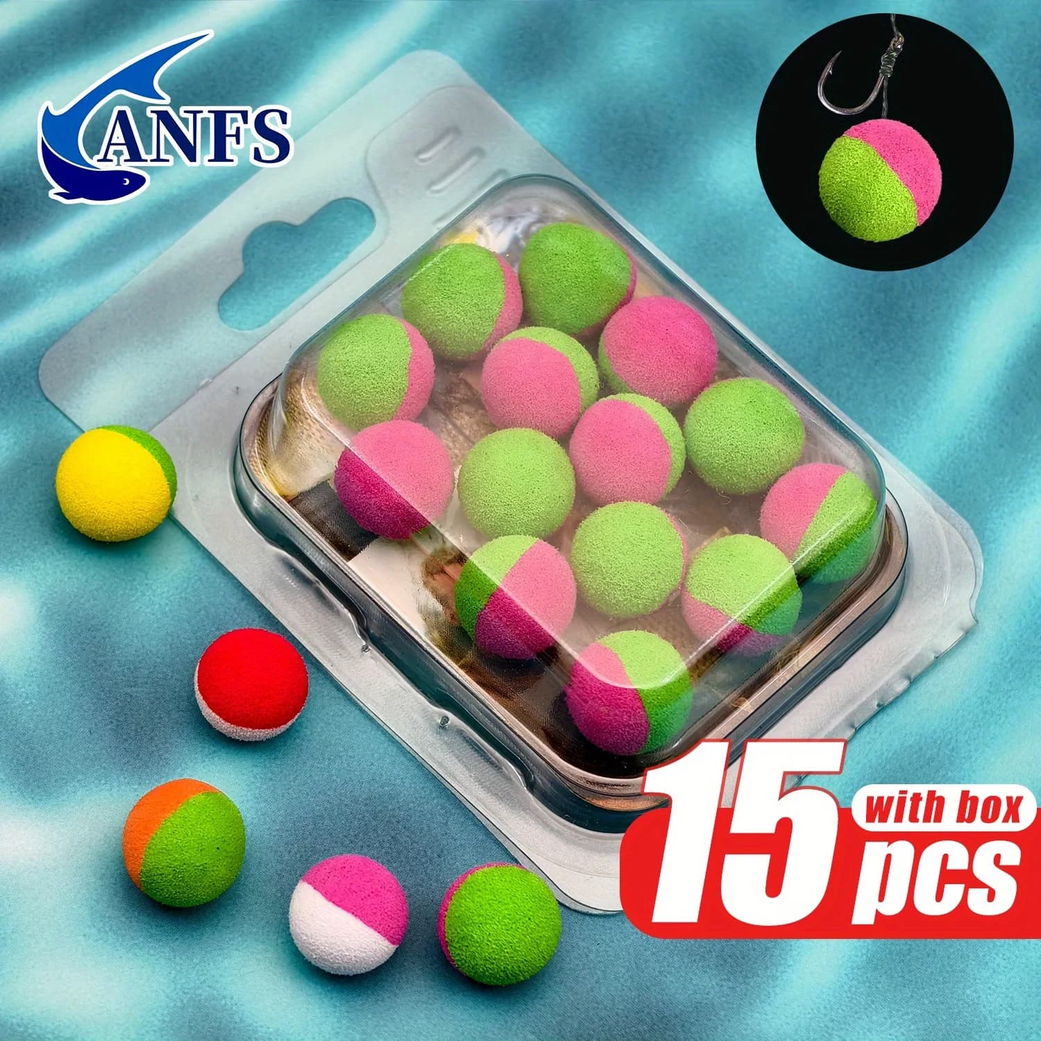 15 bouillettes flottantes EVA ANFS pop up carp fishing méthode feeder pêche carpe