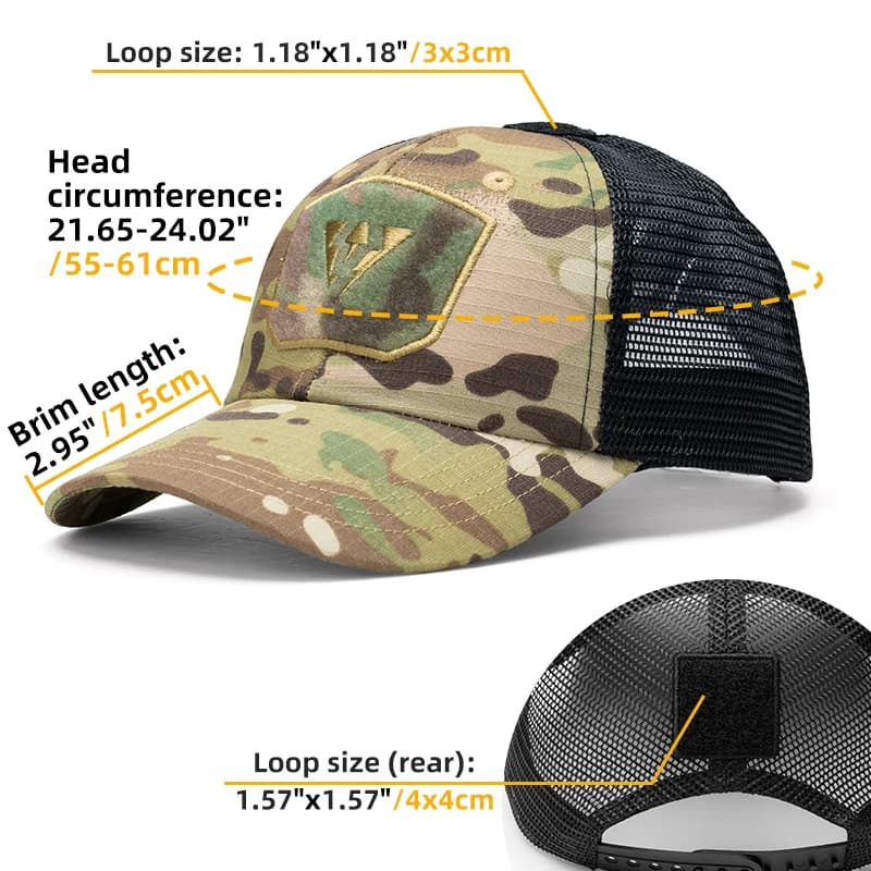 Casquette tactique IDOGEAR unisexe mesh été pour pêche randonnée