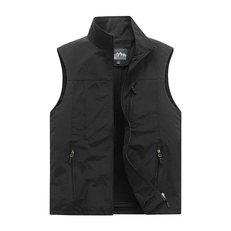 Gilet montagne camping homme qualité supérieure - Veste coupe-vent respirante confortable automne printemps