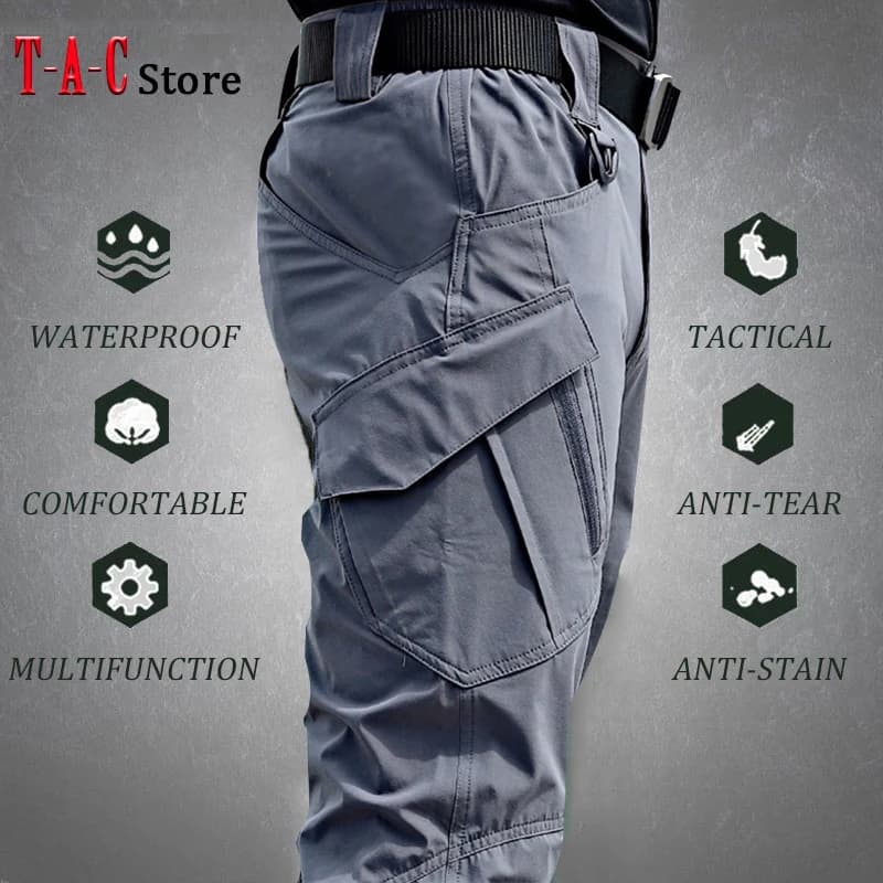 Pantalon tactique imperméable SWAT camouflage pêche chasse - Cargo multi-poches homme outdoor