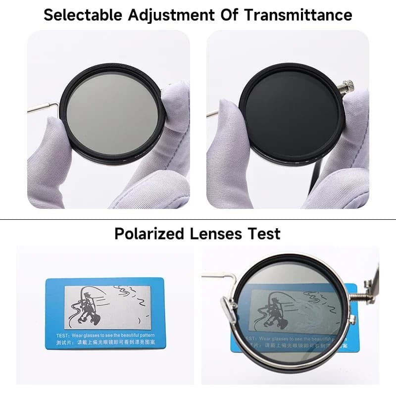 Lunettes de soleil rondes polarisées ND9 réglables pour pêche rétro punk et outdoor UV400