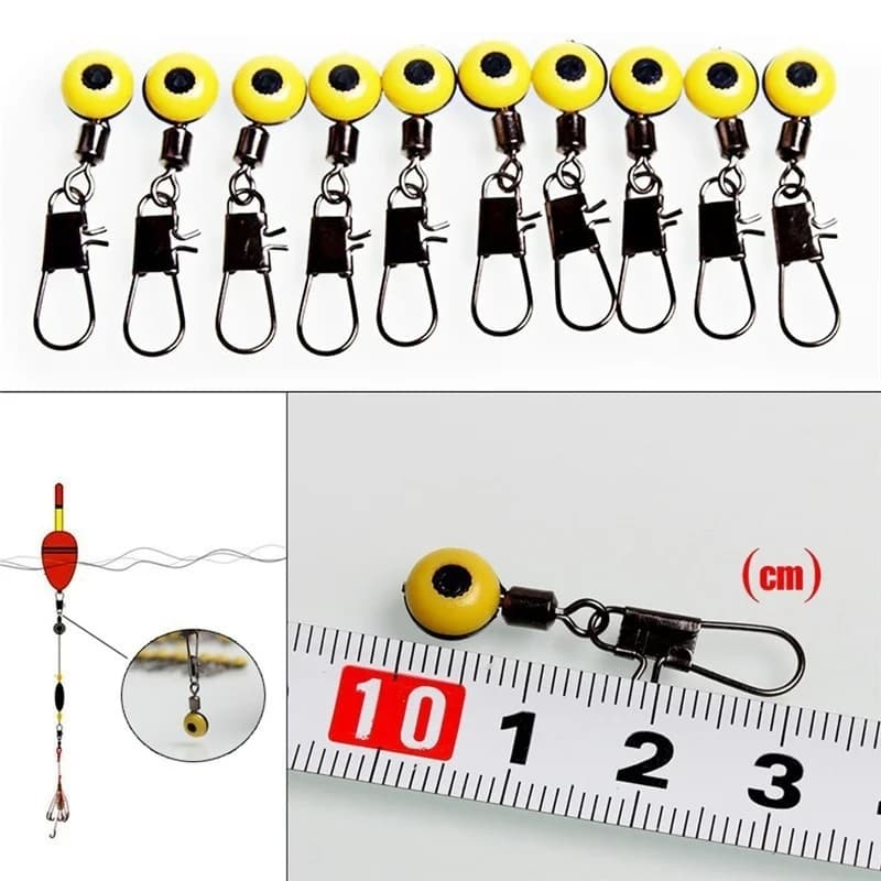Nouveau set de 30 stops à frapper flotteur pêche mer, en plastique et métal, pour connexion des esches