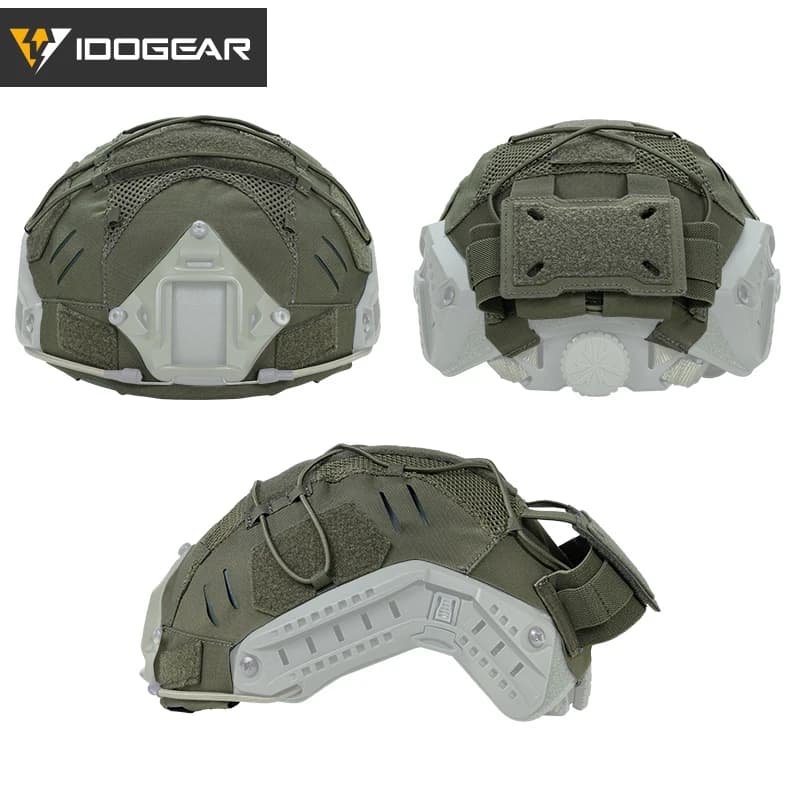 Housse légère pour casque rapide IDOGEAR avec poche batterie NVG pêche nocturne