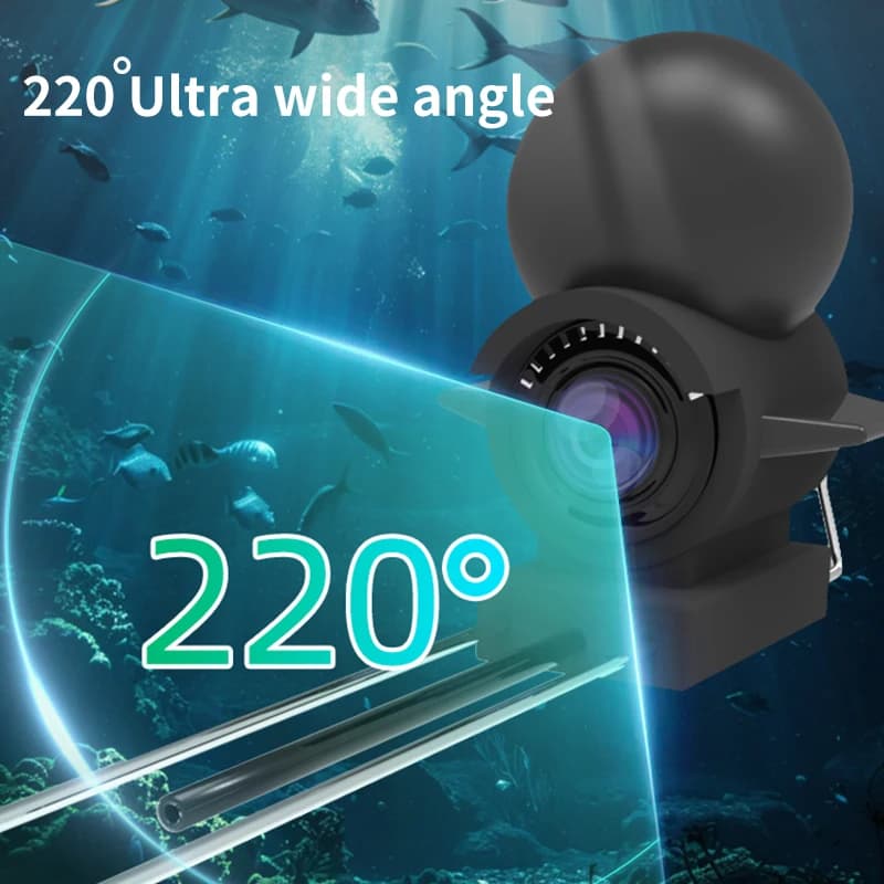 Caméra de pêche étanche IP68 avec vision nocturne et angle 220° pour exploration sous-marine