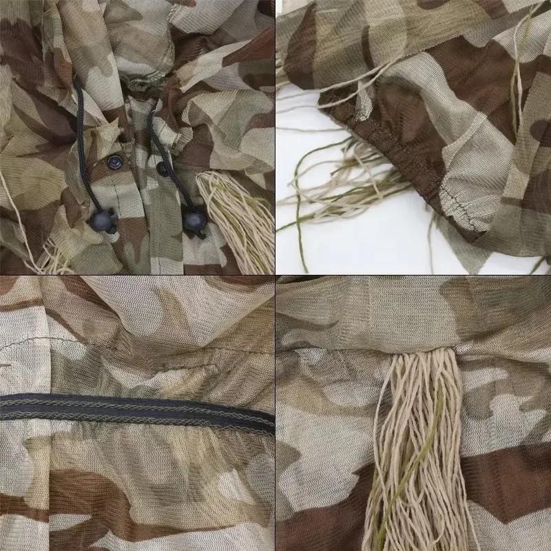 Ensemble désert 3D Yowie ghillie pour airsoft chasse aveugle et pêche camouflage extérieur