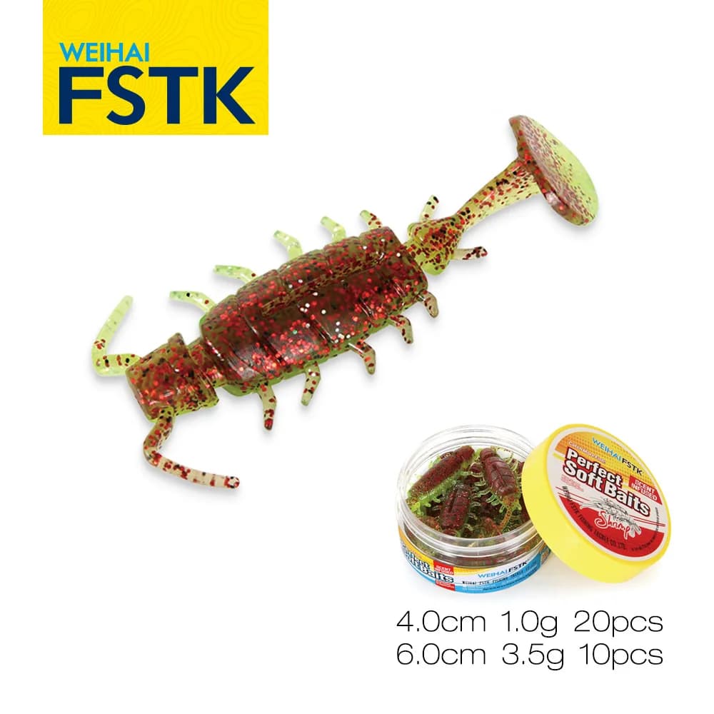 Leurres artificiels bass carpe perche alien bug senteur crevettes appâts plastique souple