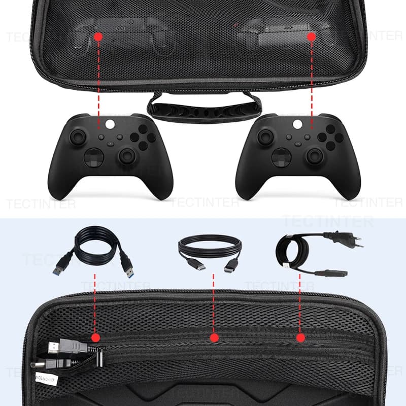Étui de transport rigide coque pour Xbox Series X console et manette de voyage