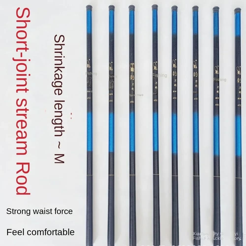 Canne télescopique complète kit pêche carbone fibre de verre 1.8m à 7.2m pour pêche au coup casting - Ensemble