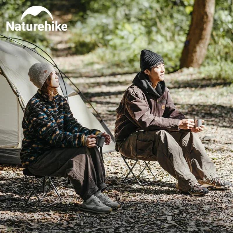Tabouret camping Naturehike aluminium portable haute charge pliant pêche randonnée extérieur